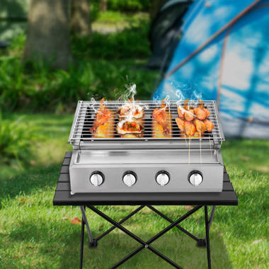 Portable infrared shop gas grill